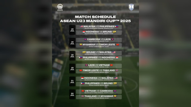 Jadwal Piala AFF U-23 2025. [Instagram]